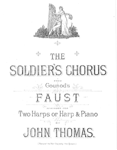 The Soldier's Chorus From Gounod's Faust - Download - Arranged for Two Harps by John Thomas