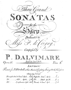 3 Grand Sonatas for the Harp - Dalvimare
