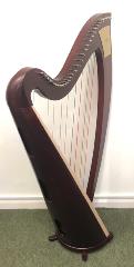L&H Ogden 34 Lever Harp: Mahogany - in Stock
