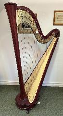 Aurora 47 Pedal Harp - Mahogany Polish Decorated - P23914 In Stock