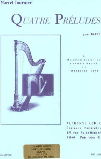 Quatre Preludes Pour Harpe - Marcel Tournier