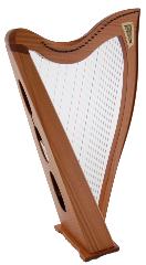 Dusty Strings FH 34 Lever Harp in Sapele