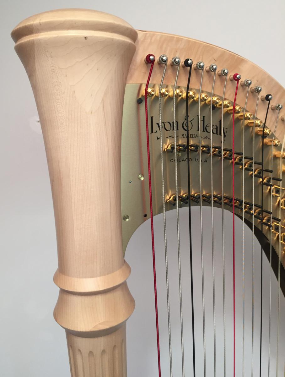 Style 85CG Lyon & Healy Pedal Harp in Natural LH21615 In Stock