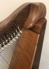 Dusty Strings FH 34 Lever Harp: Walnut- in Stock