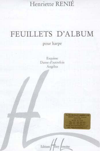 Feuillets D'Album Pour Harpe - Henriette Renié