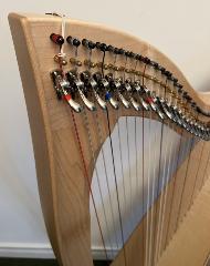 Dusty Strings FH 34 Lever Harp: Maple with Camac levers