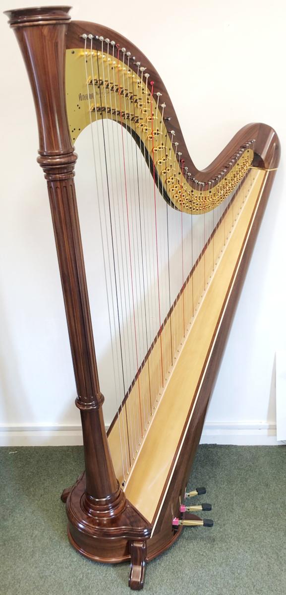Orpheus 46 Pedal Harp in Walnut in Stock