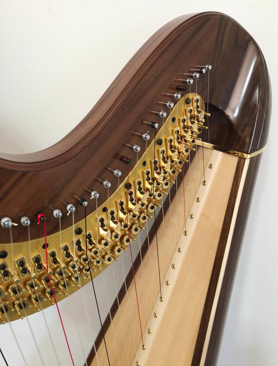 Orpheus 47 Pedal Harp in Walnut in Stock