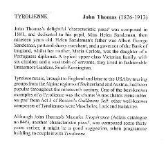 Tyrolienne - John Thomas