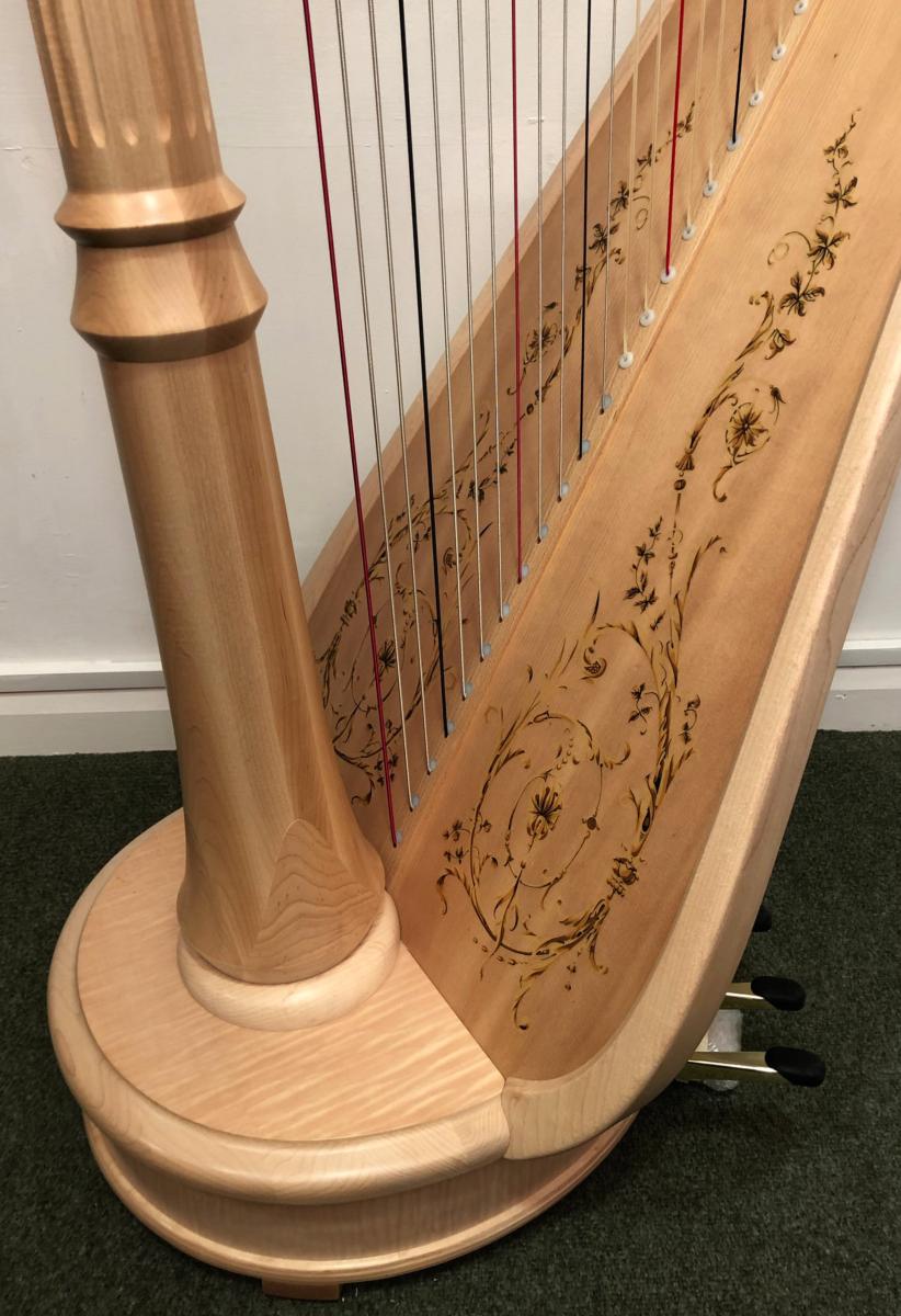 Style 85CG Lyon & Healy Pedal Harp in Natural LH22060 In Stock