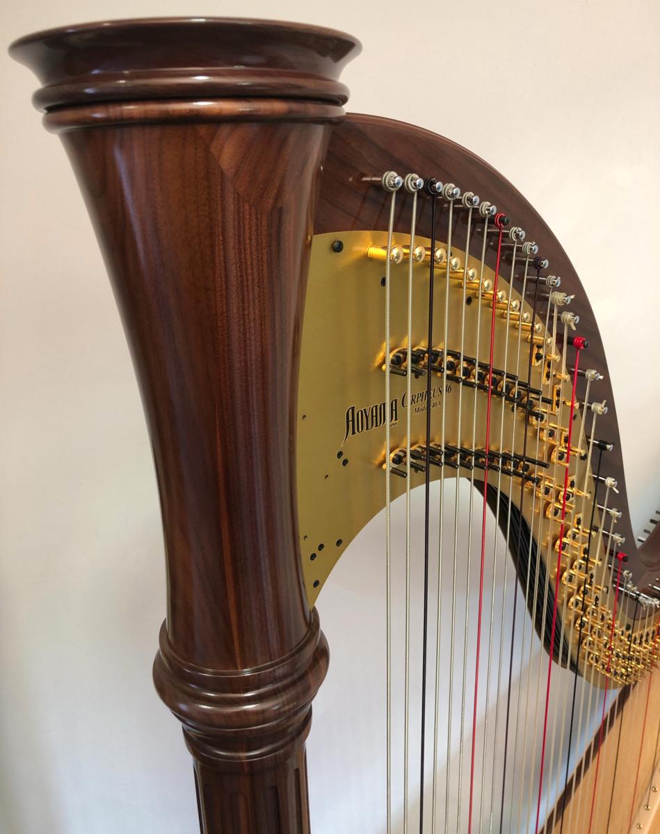 Orpheus 46 Pedal Harp in Walnut in Stock