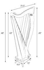 Dusty Strings Ravenna 34 Harp Rental - Initial Payment