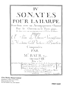 4 Sonates Pour La Harpe - Jean Baur