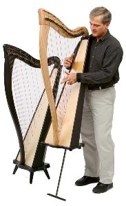 Dusty Strings Ravenna 34 Lever Harp (Full Package): Black - in Stock