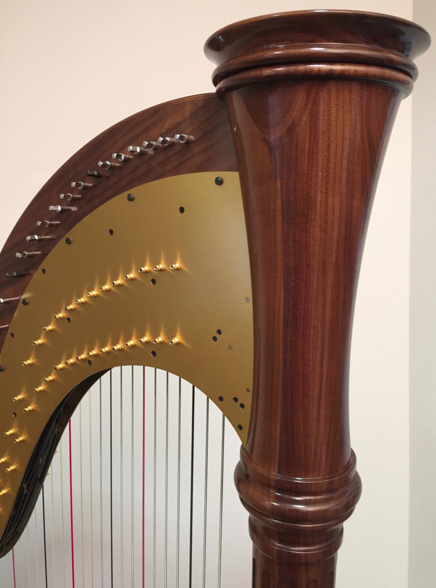 Orpheus 46 Pedal Harp in Walnut in Stock