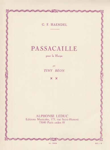 Passacaille Pour La Harpe - G. F. Handel Arranged by Tiny Beon
