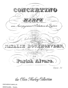 Concertino for Harp and String Quartet op 34 (Harp Part) - Parish Alvars