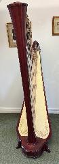 Aurora 47 Pedal Harp - Mahogany Polish Decorated - P23914 In Stock