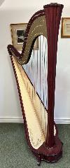 Aurora 47 Pedal Harp - Mahogany Polish Decorated - P23914 In Stock