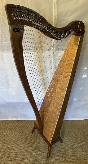 Dusty Strings FH 34 S Lever Harp: Walnut with Camac levers 