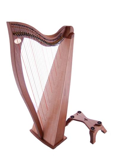 Dusty Strings FH 34 Lever Harp in Walnut