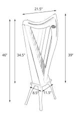 Dusty Strings FH 26 Lever Harp in Maple