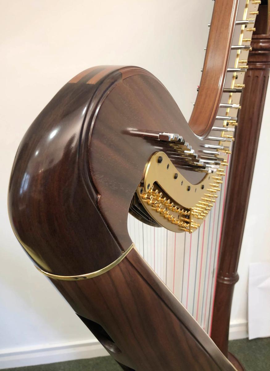 Orpheus 47 Pedal Harp in Walnut in Stock