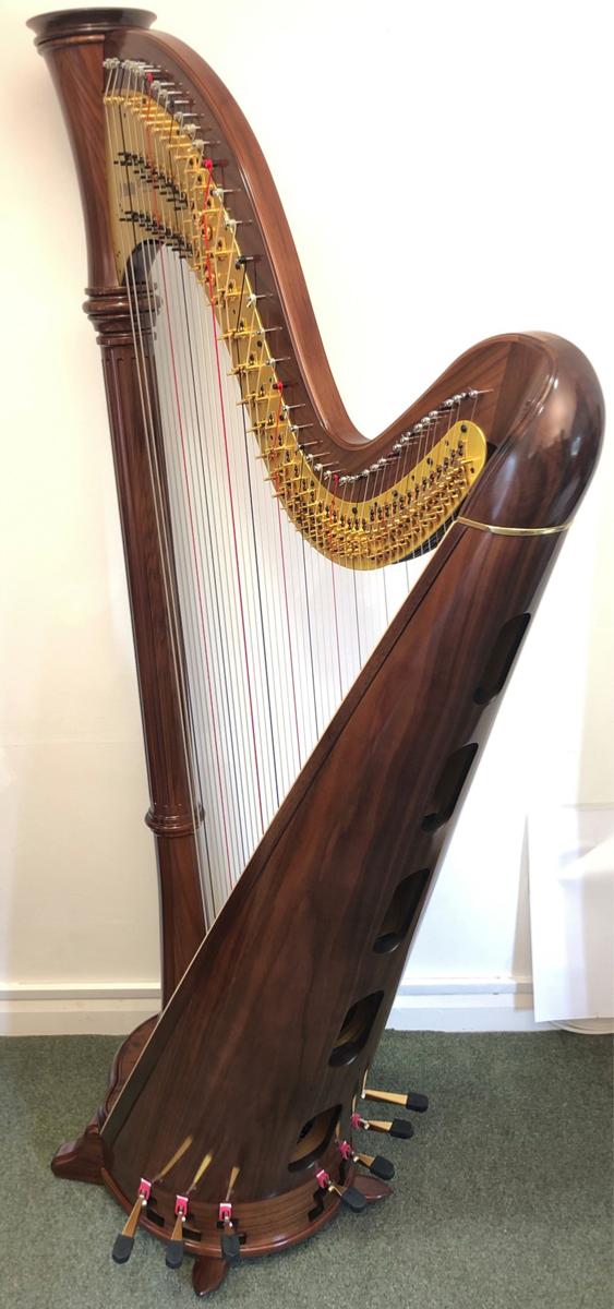 Orpheus 46 Pedal Harp in Walnut in Stock