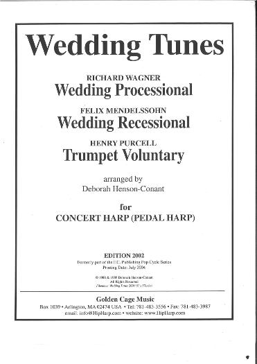 Wedding Tunes For Pedal Harp - arr. Deborah Henson-Conant