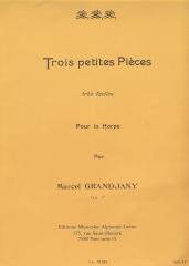Trois petites pices trs faciles pour la harpe Op. 7 - Marcel Grandjany