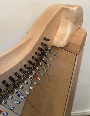 Dusty Strings FH 34 Lever Harp: Maple with Camac levers