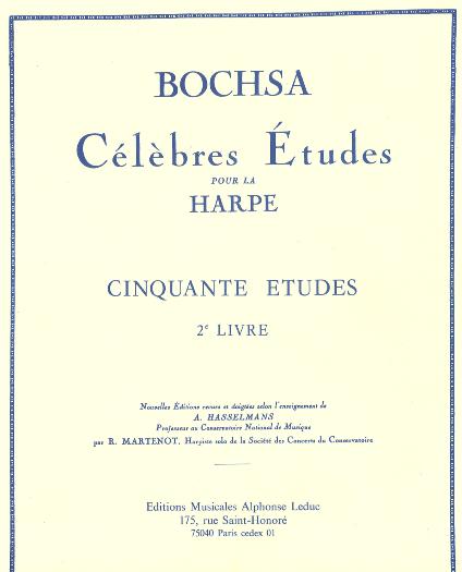 Célèbres Études Pour la Harpe: 50 Études Cahier 2- Bochsa