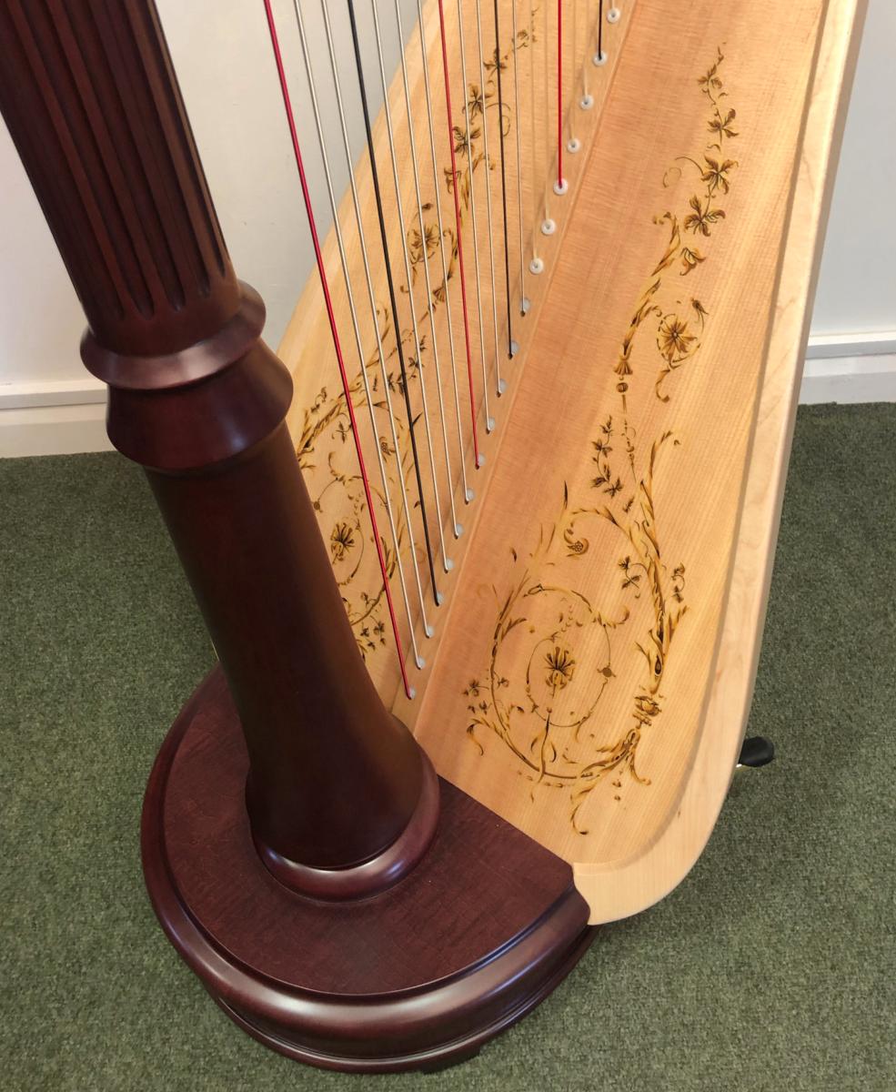 Style 85CG Lyon & Healy Pedal Harp in Mahogany LH22190