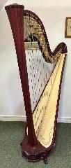 Aurora 47 Pedal Harp - Mahogany Polish Decorated - P23914 In Stock