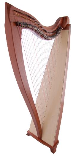 Dusty Strings FH 36 S Lever Harp in Sapele Camac Levers
