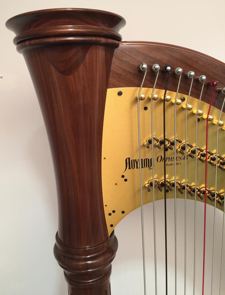 Orpheus 46 Pedal Harp in Walnut in Stock
