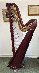 Aurora 47 Pedal Harp - Mahogany Polish Decorated - P23914 In Stock