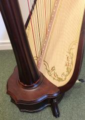 Salvi Aurora 47 Pedal Harp: Walnut Decorated - in Stock