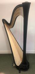 Salvi Aurora 47 Pedal Harp: Ebony Black Decorated - in Stock