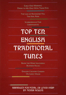 Top Ten English Traditional Tunes - Arranged for Pedal or Lever Harp by Meinir Heulyn